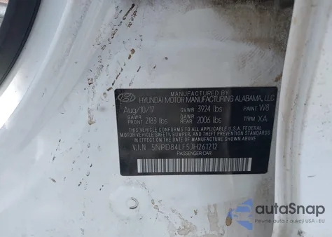 2018 Hyundai Elantra Sel z USA, uszkodzony, nr VIN 5NPD84LF5JH261212